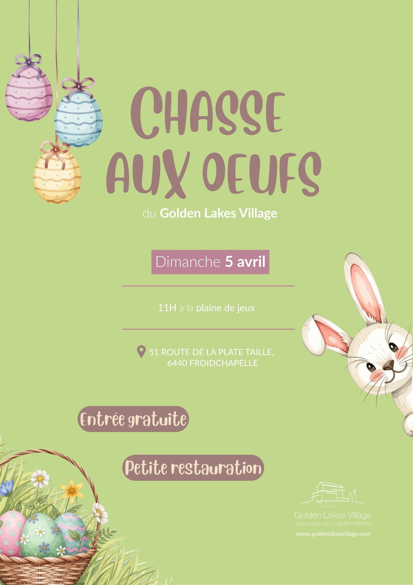 evenement paques enfant lacs eau dheure chasse oeufs